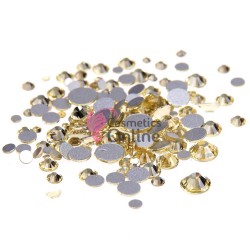 Strasuri din Cristale 100 bucati SC028 Aurii White 1,3 - 3,0mm 